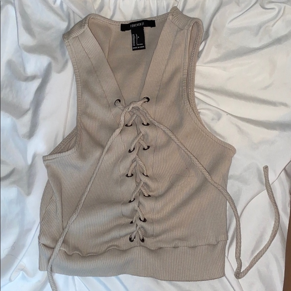 Super soft tied in the middle crop top